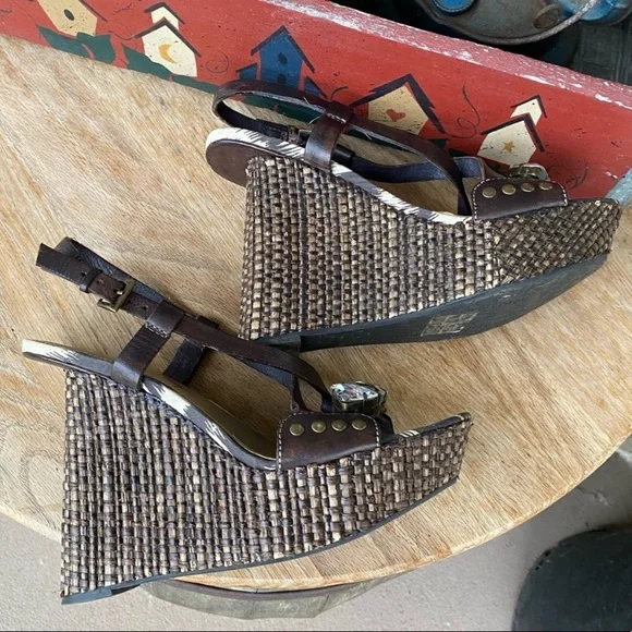 Sam Edelman Tate‎ Woven Wedge Heeled Sandals - Picture 5 of 11